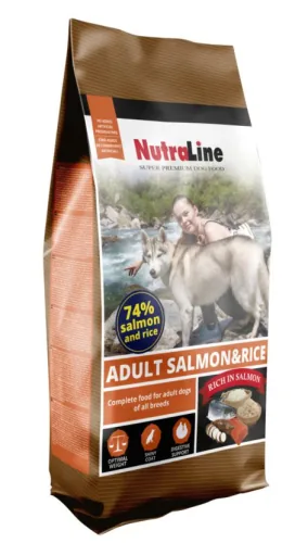Hrana Uscata Caini Nutraline Dog Adult Somon si Orez 12.5kg