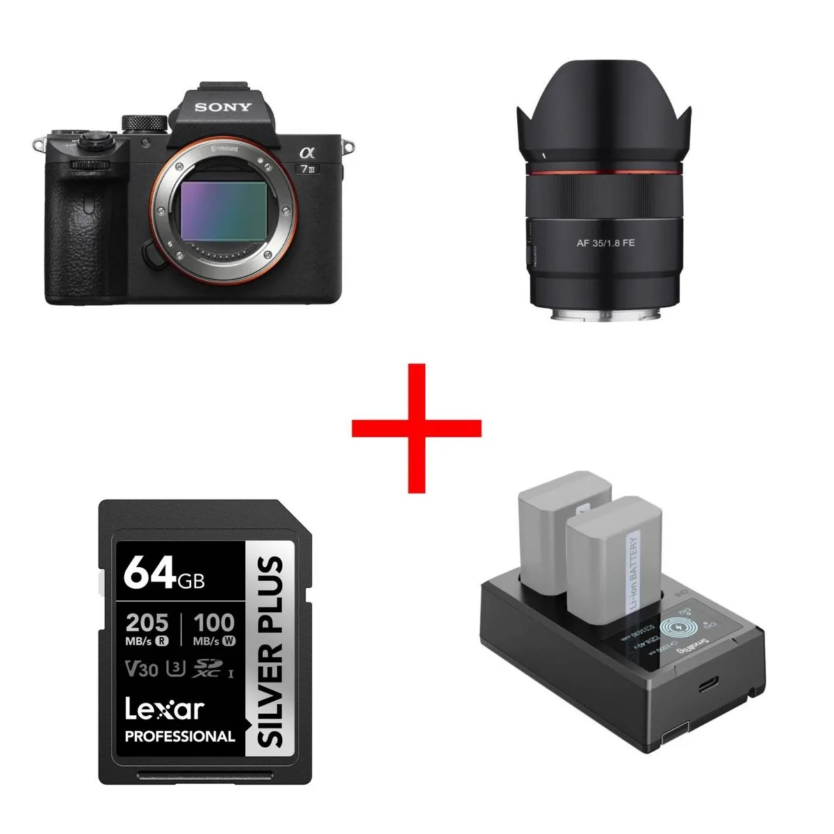 Sony A7 III Body Samyang AF 35mm F1.8 FE Lexar 64GB SmallRig 4081