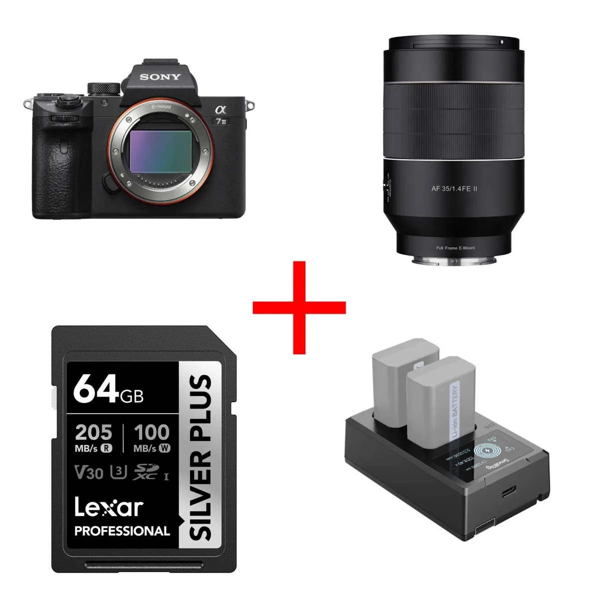 Sony A7 III Samyang 35mm F1.4 FE Kit Lexar 64GB Incarcator