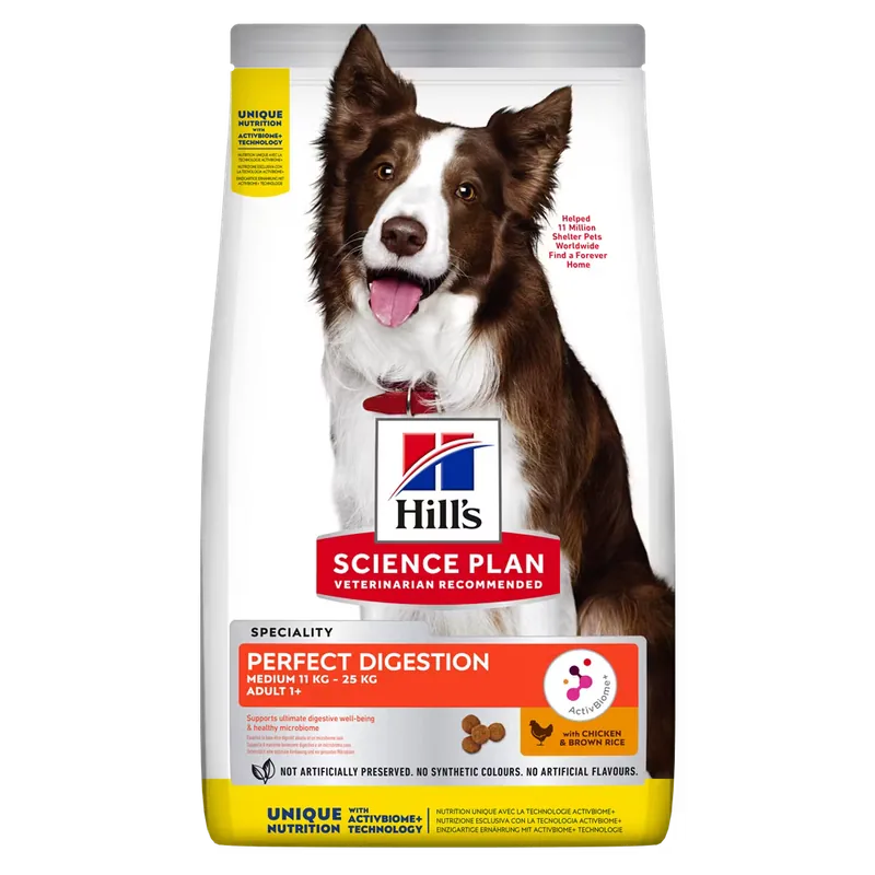 Hrana Uscata Caini Hill's Science Plan Canine Adult Perfect Digestion Medium 14kg