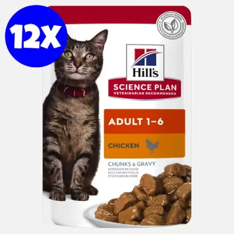 Hrana Umeda pentru Pisici Hill's Science Plan Feline Adult Chicken 12x85g