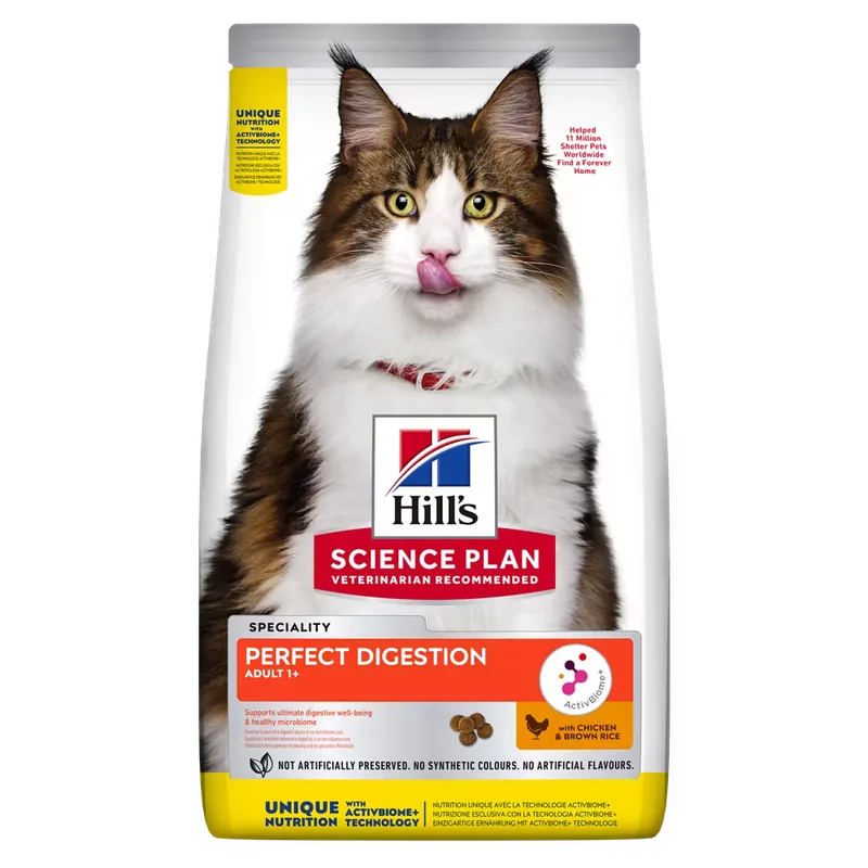 Hrana Uscata Pisici Hills Science Plan Perfect Digestion Pui Orez Brun 1.5kg