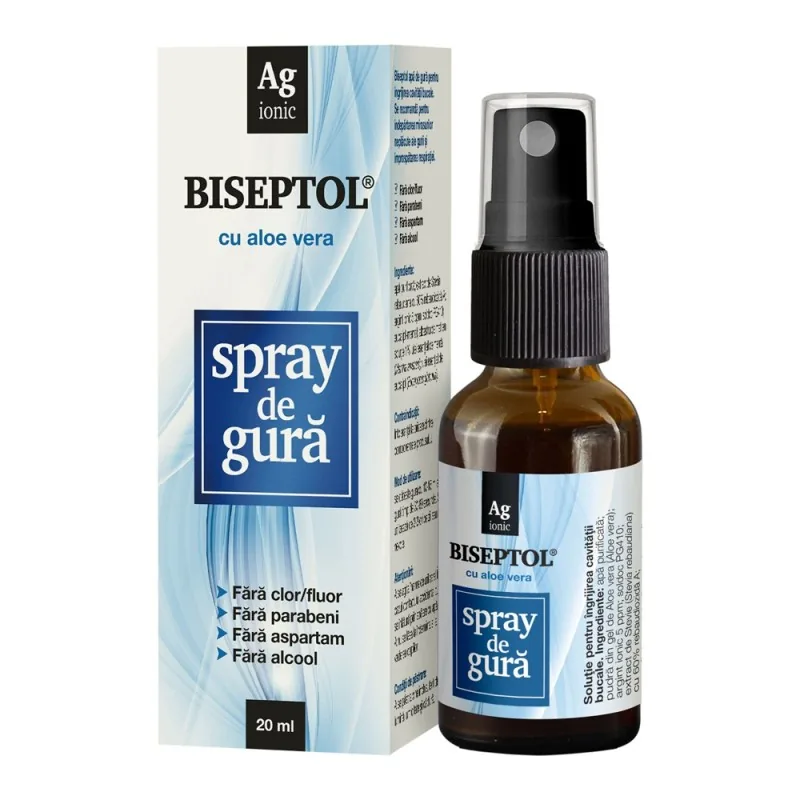 Spray de Gura Biseptol Cu Aloe Vera 20ml