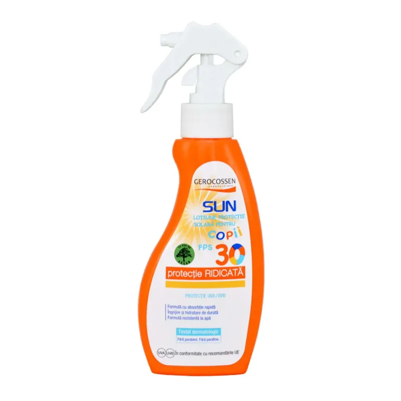 Spray de Protectie Solara Gerocossen Sun FPS30 200ml Pentru Copii