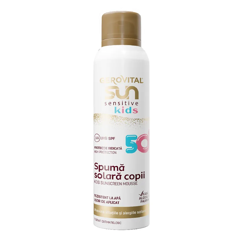 Spuma de Protectie Solara FARMEC Gerovital Sun Sensitive Kids SPF50 150ml