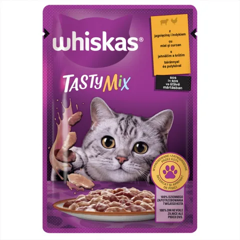 Plic Hrana Umeda Whiskas Tasty Mix Adult Miel si Curcan 85g