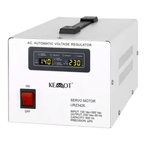 Stabilizator de Tensiune Kemot URZ3426 Servomotor 1000VA Alb