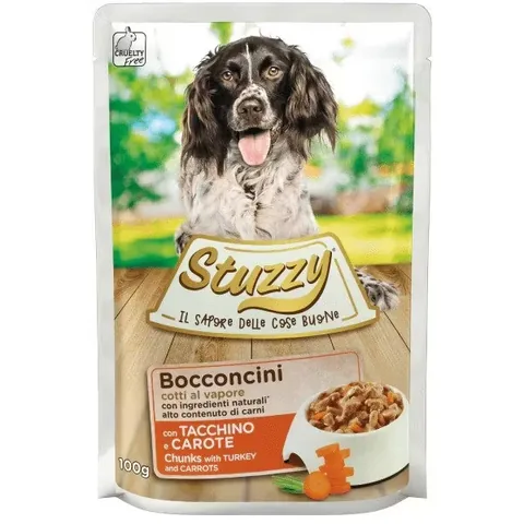 Hrana Umeda pentru Caini Stuzzy Morcovi si Curcan 100g