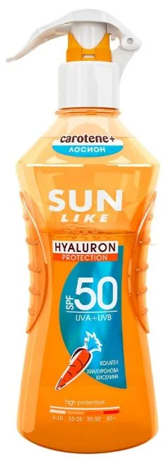 Loțiune de Protecție Solară Sun Like Carotene+ Bifazică SPF50 200ml