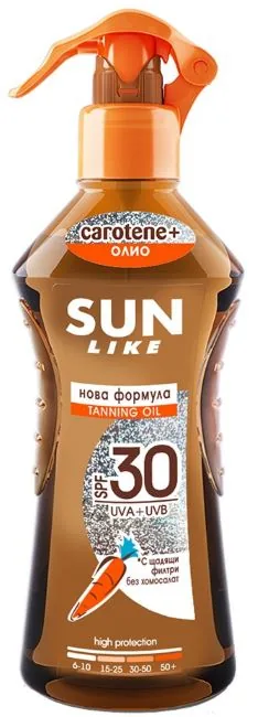 Ulei de Bronzare Sun Like Carotene+ SPF30 200ml