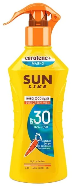 Lapte Spray Solar Sun Like Carotene+ SPF30 200ml
