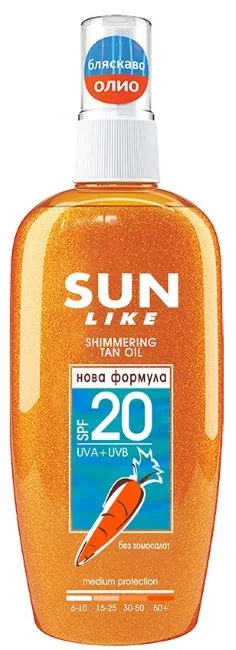 Ulei de Protectie Solara Sun Like SPF20 Particule Stralucitoare 150ml