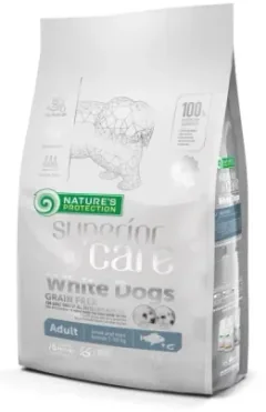 Hrana Uscata Nature's Protection White Dogs Grain Free 1.5kg Adult Talie Mica