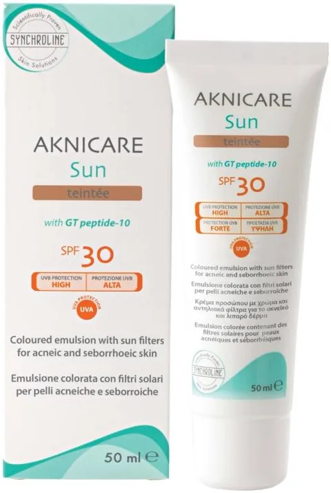 Cremă de Protecție Solară Synchroline Aknicare Colorată Ten Gras SPF30 50ml