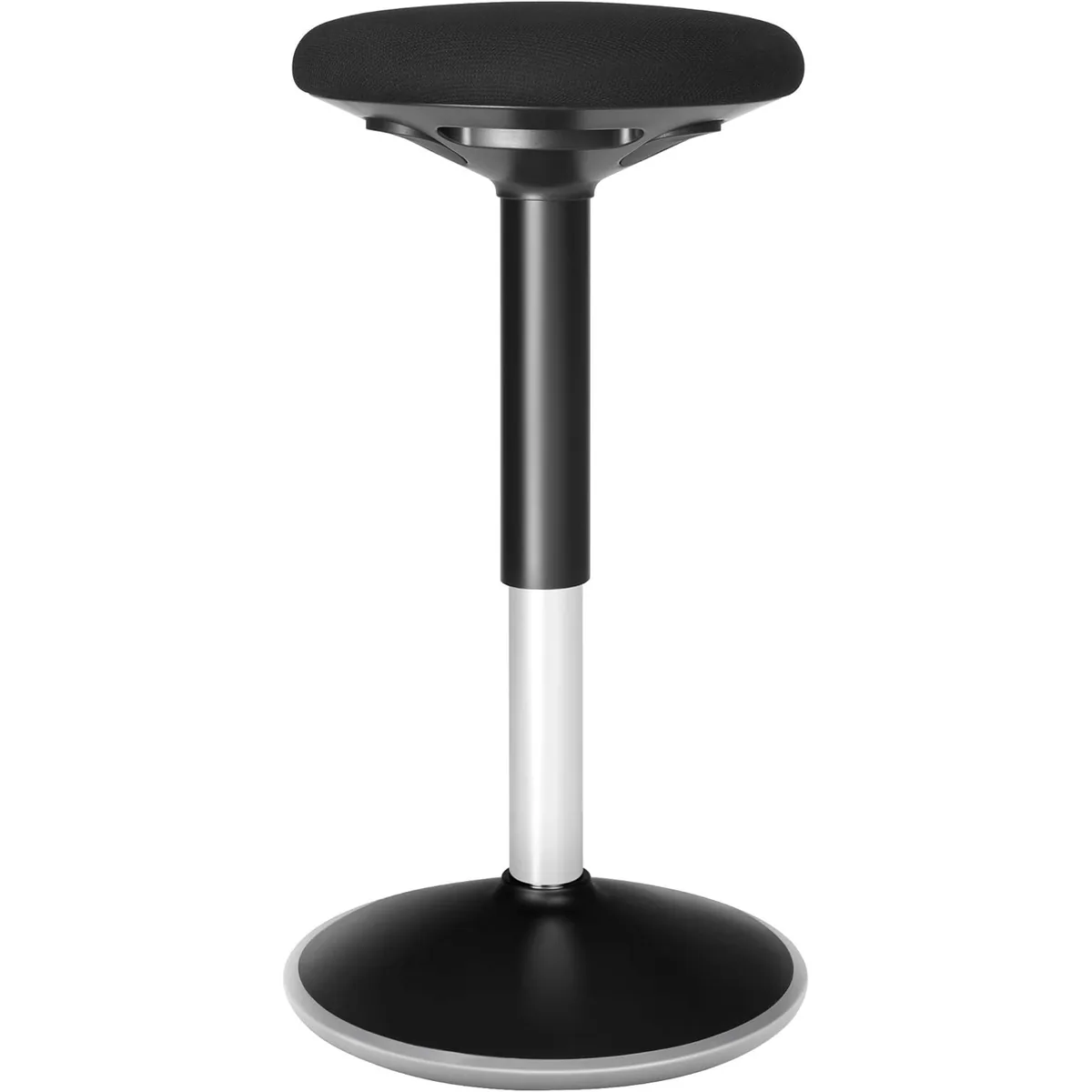 Taburet de Birou Brius Reglabil 56-81cm Rotativ 360 Negru