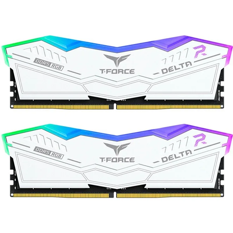 Team Group Delta RGB DDR5 16GB 6400 CL32 Dual Kit Alb