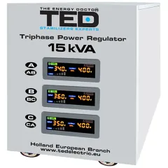 TED Electric TED-SVC15000 15KVA Trifazat Cu Servomotor Alb