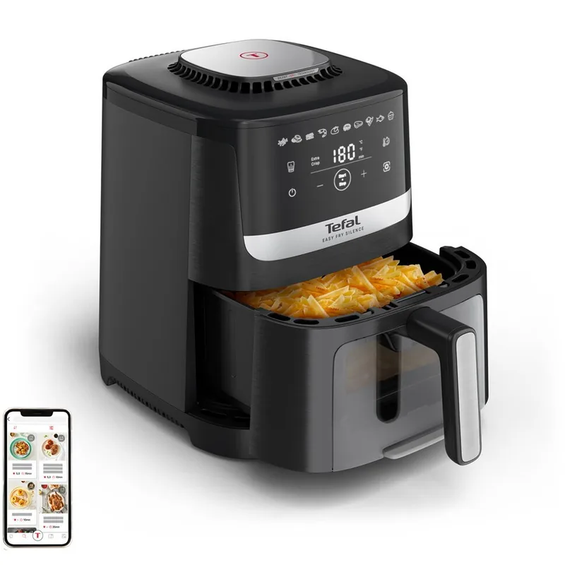 Tefal Easy Fry Silence 5L Negru Inox