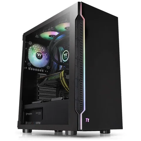 Thermaltake CH200 RGB Tempered Glass Negru