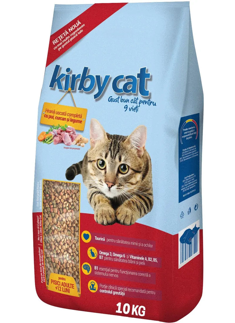 Hrana Uscata pentru Pisici Kirby Cat Pui si Curcan 10kg