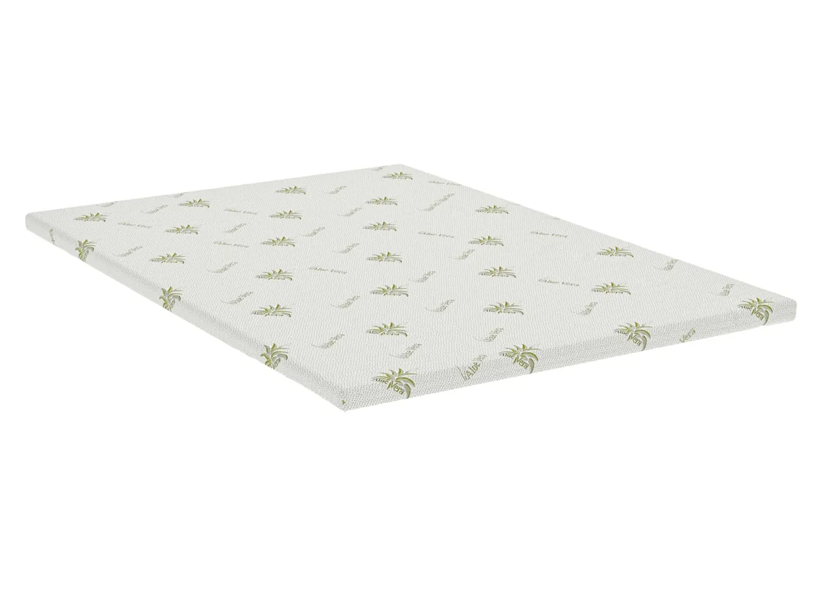 Topper Somnart Aloe Vera 120x200x4 cm Husa Detasabila si Lavabila Fermitate Medie