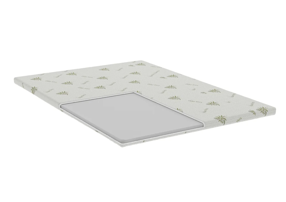 Topper Somnart Aloe Vera 120x200x4 cm Husa Detasabila si Lavabila Fermitate Medie - imagine 2