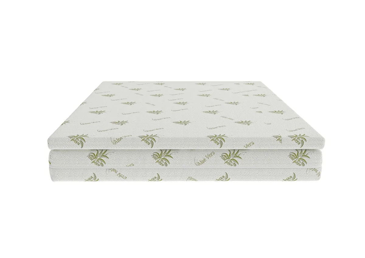 Topper Somnart Aloe Vera 120x200x4 cm Husa Detasabila si Lavabila Fermitate Medie - imagine 7