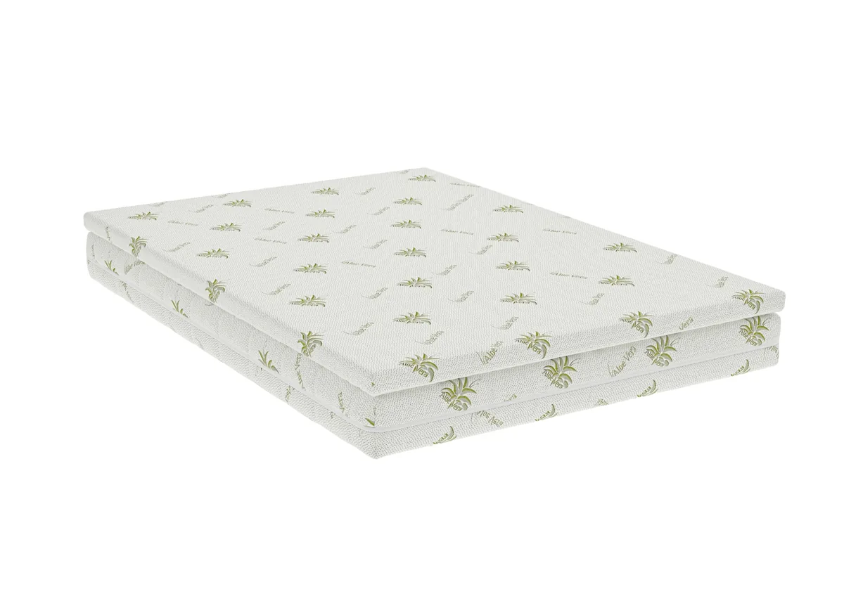 Topper Somnart Aloe Vera 120x200x4 cm Husa Detasabila si Lavabila Fermitate Medie - imagine 8