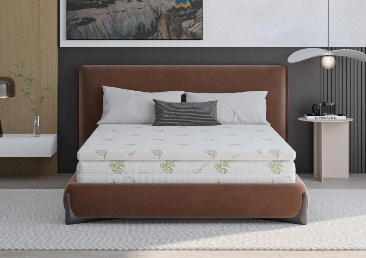 Topper Somnart Aloe Vera 160x200x4cm Fermitate Medie - imagine 3