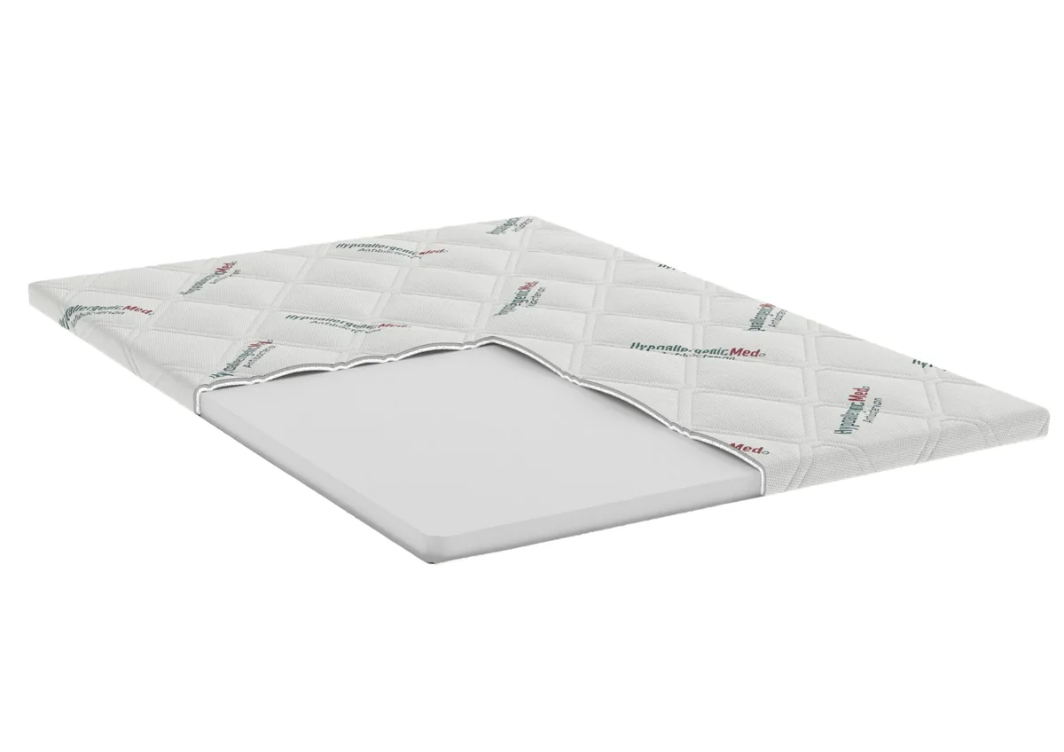 Topper Somnart HypoallergenicMed Antibacteria 150x190x5cm Crem - imagine 2