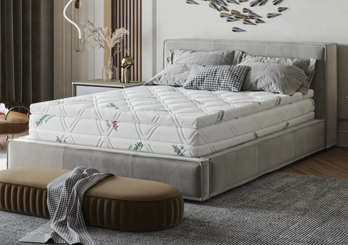 Topper Somnart HypoallergenicMed Antibacteria 180x200x5cm Crem - imagine 4