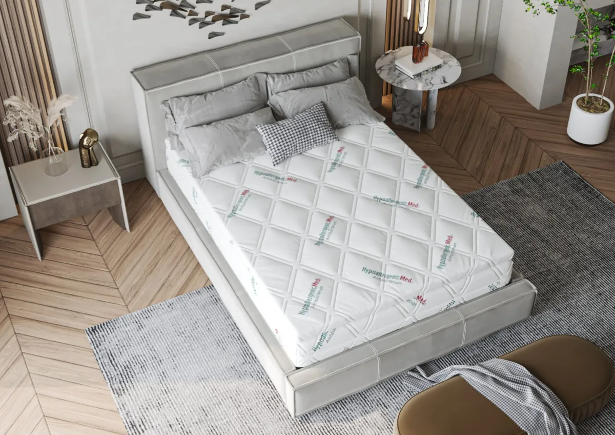 Topper Somnart HypoallergenicMed Antibacteria 180x200x5cm Crem - imagine 5