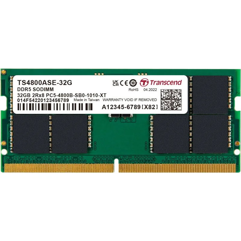 Transcend JetRam 32GB DDR5 4800MHz CL40 1.1V Laptop