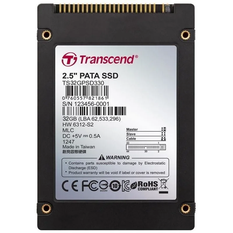 Transcend TS32GPSD330 PATA 32GB 2.5inch MLC