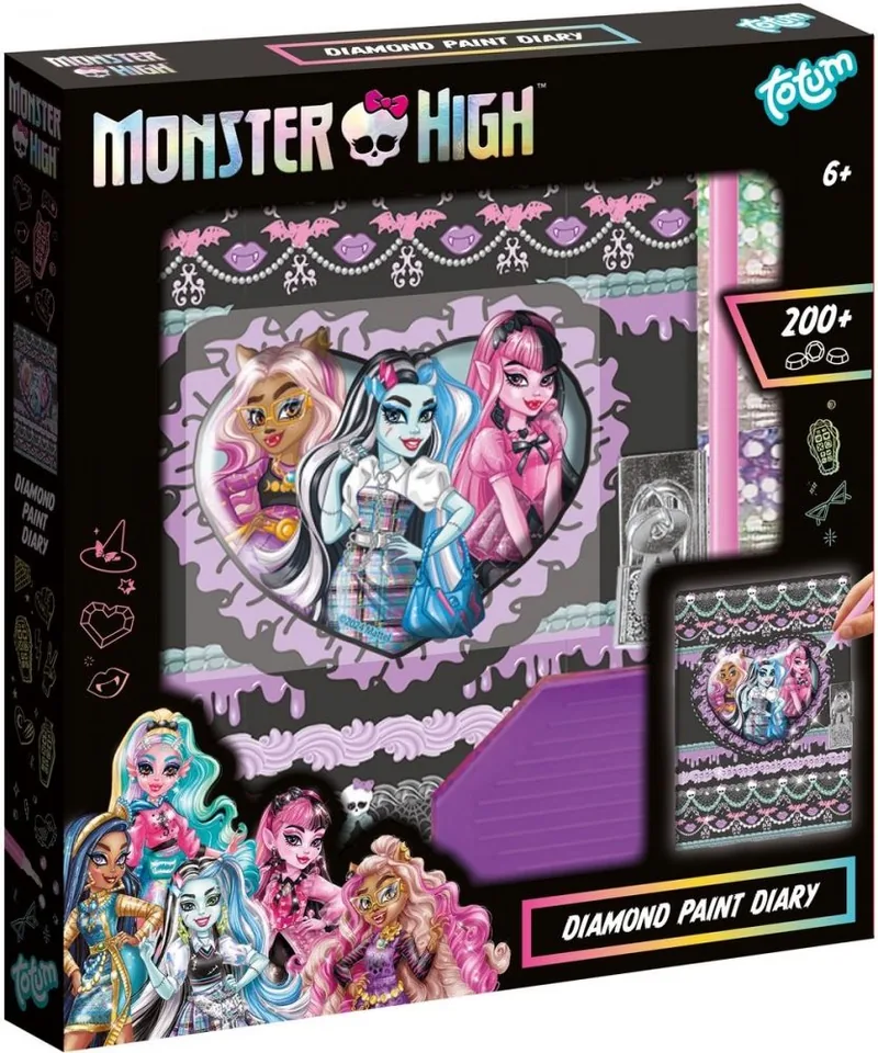 Trusă Creativă Totum Monster High Jurnal Secret cu Diamante