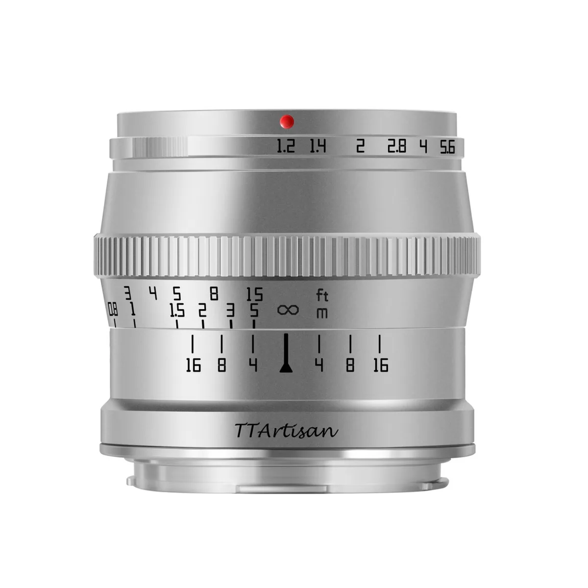 TTArtisan 50mm F1.2 APS-C L-Mount Argintiu - imagine 3