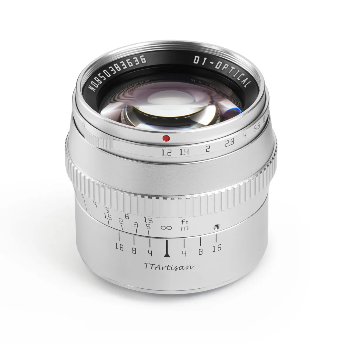 TTArtisan 50mm F1.2 APS-C Sony E Argintiu Focalizare Manuala - imagine 2