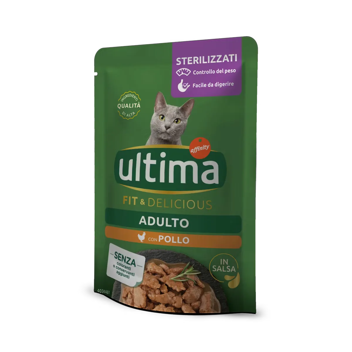 Hrana Umeda Pisici Ultima Cat Adult Sterilizat Fit & Delicious Pui 85g