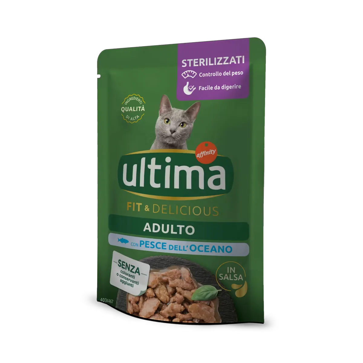 Hrana Umeda Pisici Ultima Cat Adult Sterilizat Fit & Delicious Peste Oceanic 85g