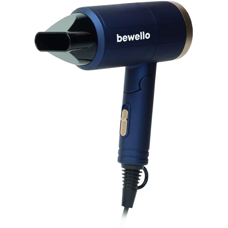 Uscator de Par de Calatorie Bewello 1300W 2 Viteze Albastru Inchis