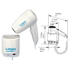 Limpio HD120-18A1 1200W Hotel Suport de Perete Alb