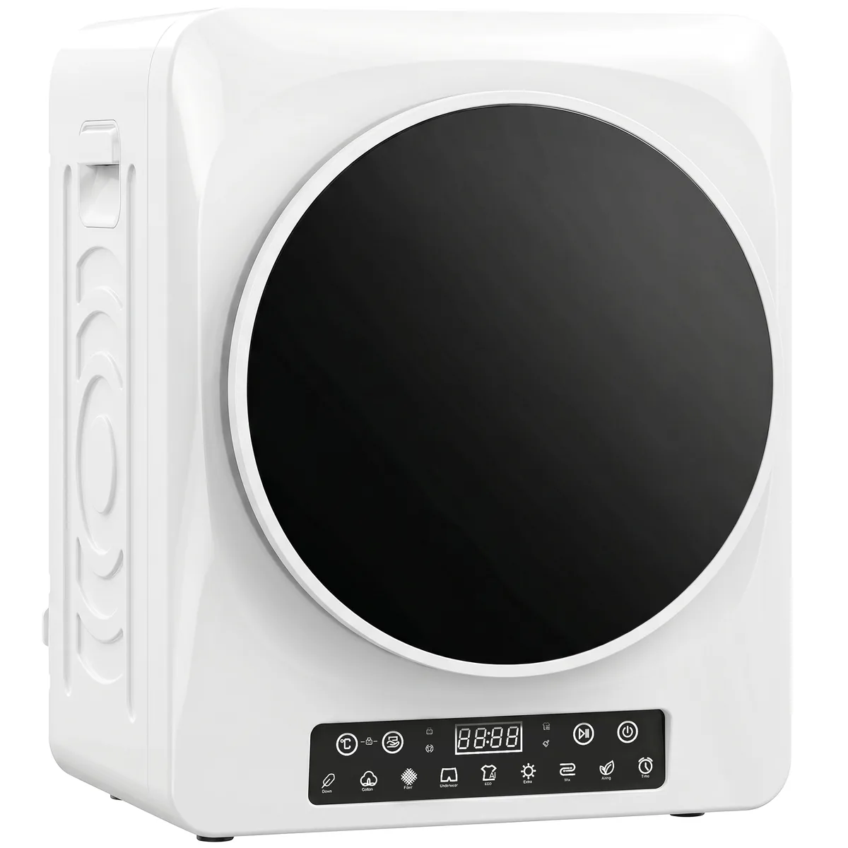 Uscător de Rufe HOMCOM Compact cu Evacuare 1000W Extra-Uscat ECO Alb