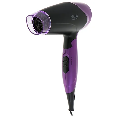 Uscator de Par Adler 1600W 2 Viteze 2 Temperaturi Negru Mov