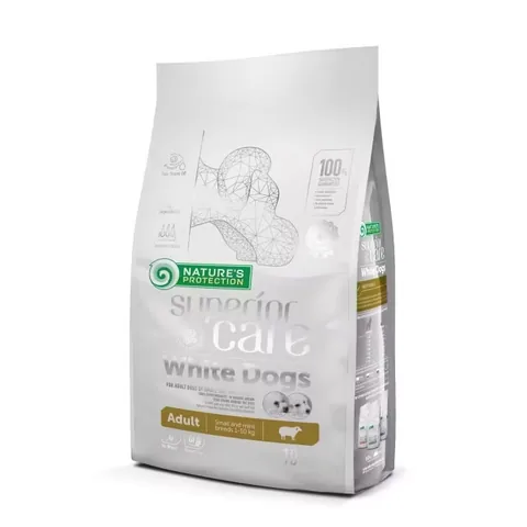 Hrana Uscata Caini Natures Protection White Dogs Lamb Adult Small Mini 10kg