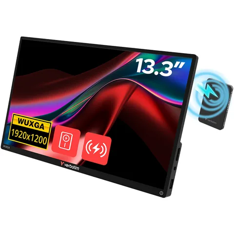 Verbatim Monitor Tactil Portabil 13.3 Inch WUXGA Carcasa Power Bank 5000mAh