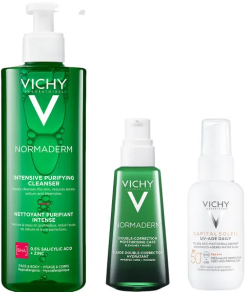 Vichy Set Ingrijire Corectiva Normaderm si Capital Soleil 50ml+400ml+40ml