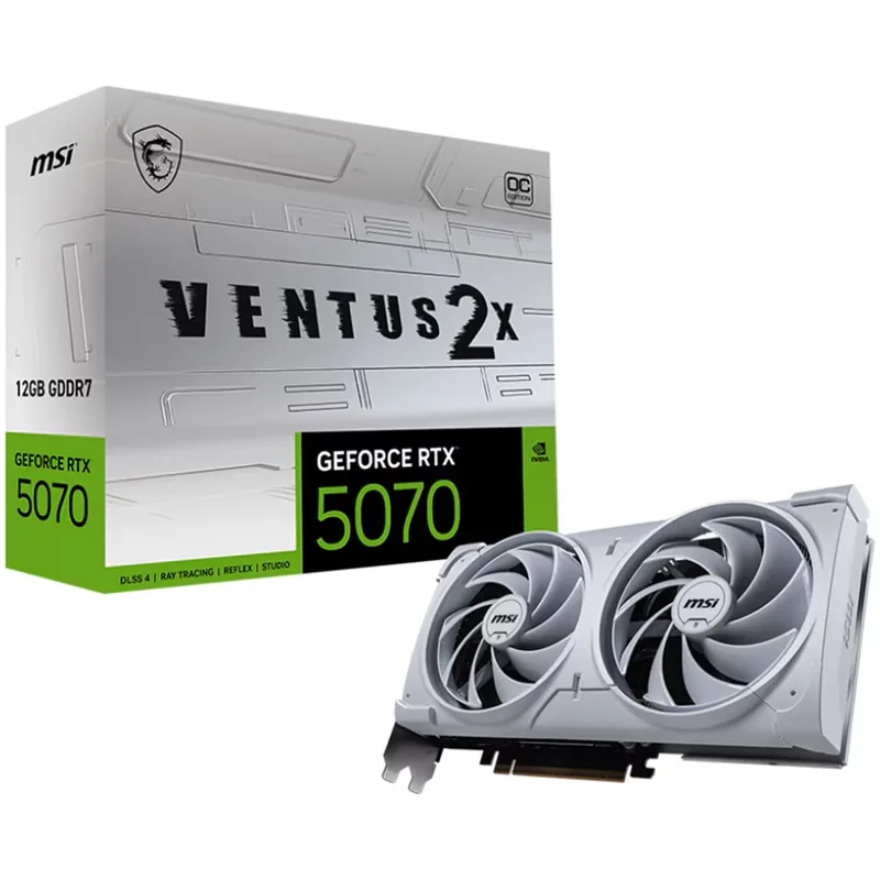 MSI GeForce RTX 5070 VENTUS 2X OC 12GB Alb