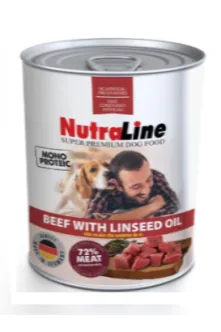 Conserva pentru Câini Nutraline Adult Monoprotein Vita Ulei de In 800g