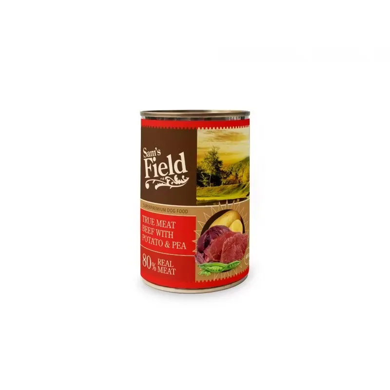 Hrana Umeda Caini Sam's Field True Meat Vita cu Dovleac si Mazare 400g