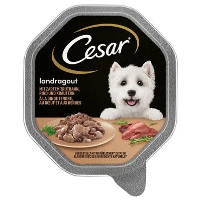 Hrana Umeda Pentru Caini Cesar Tavita Curcan/Vita 150g